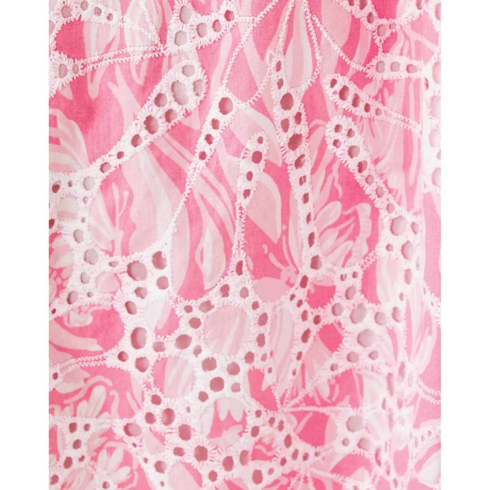 NEW LILLY PULITZER allarie midi dress in rousseau pink tulip to tango - Picture 5 of 6